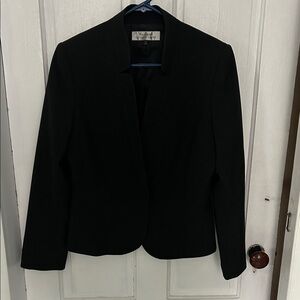 Classic Black Pinstripe Women's Blazer